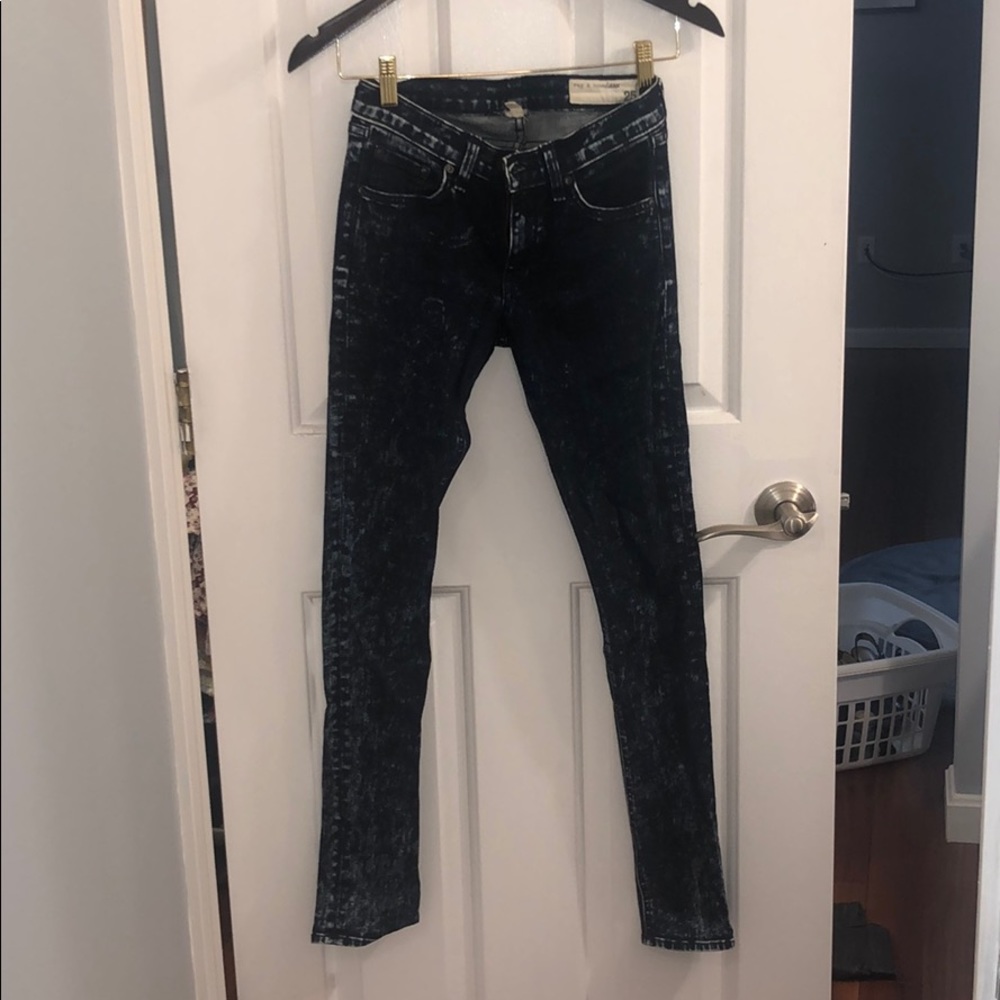 Rag & Bone dark acid wash skinny jean